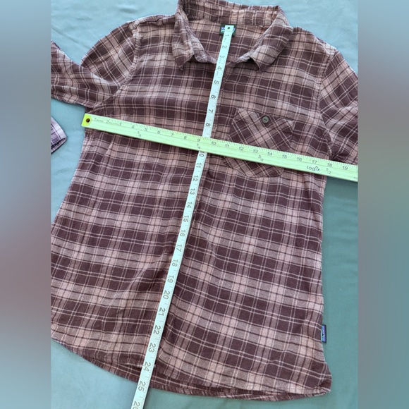 Patagonia Women’s 6 Heywood Flannel Cotton Shirt Purple & Pink Plaid Gorpcore - Picture 6 of 6